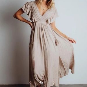 Baltic Born Jennifer Deep V Maxi Dress